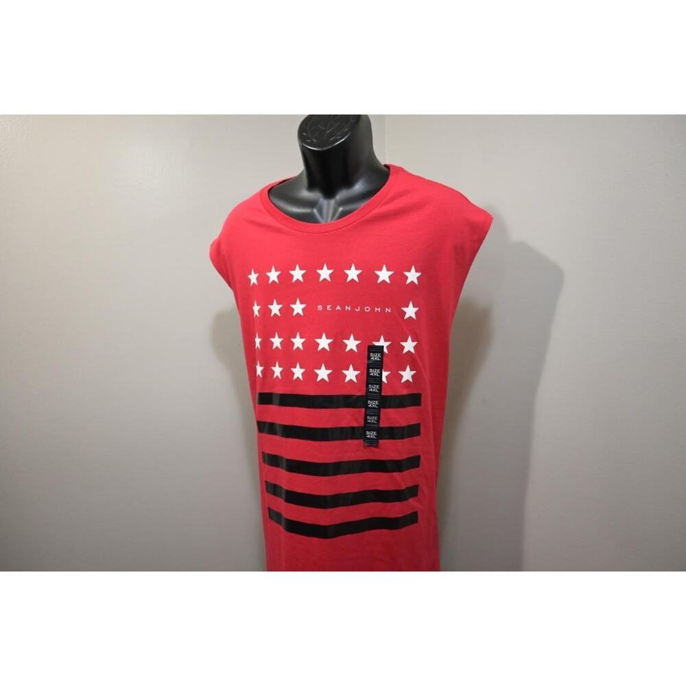 Sean John Tank Top Shirt Red American Flag Sleeveless Athletic Mens Size‎ 4XL